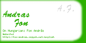 andras fon business card